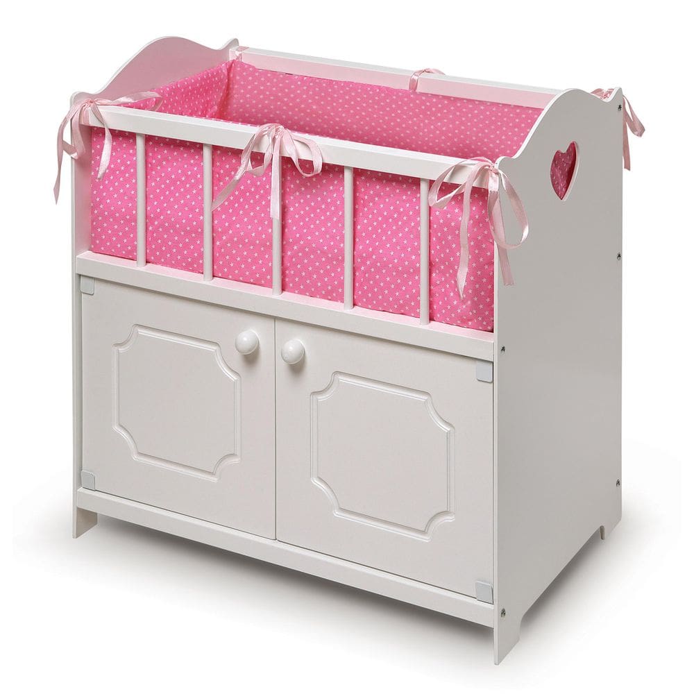 Cesta de texugo Toy Doll Bed com armazenamento para bonecas de 22 polegadas