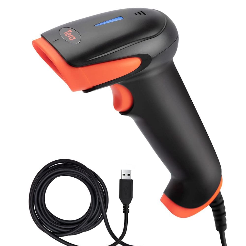 Leitor de código de barras Tera 1D com fio para digitalização de tela CCD modelo 1500C