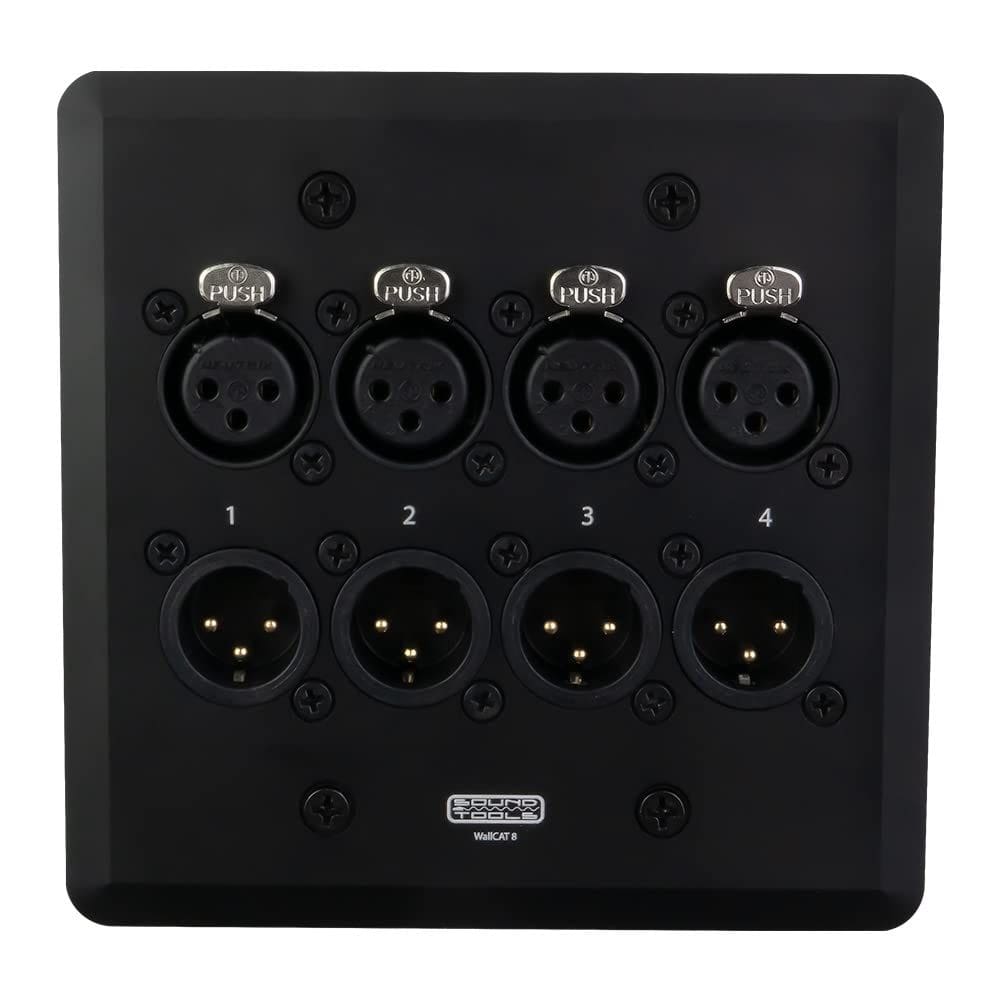 Ferramentas de som de placa de parede WallCat 8 Analog AES3 DMX Intercom