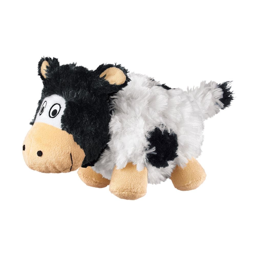 Brinquedo de pelúcia KONG Barnyard Cruncheez Cow tamanho grande