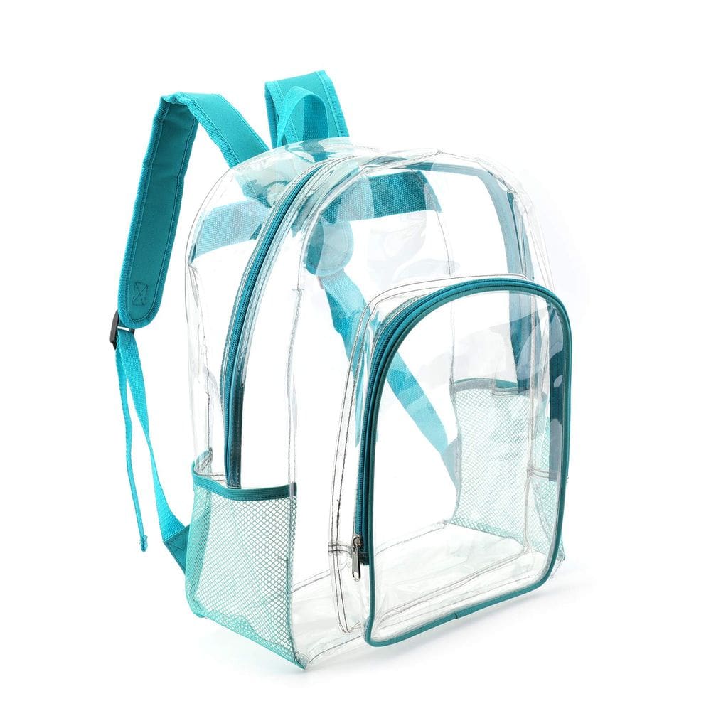 Mochila JOMPARO Heavy Duty Clear para escola turquesa