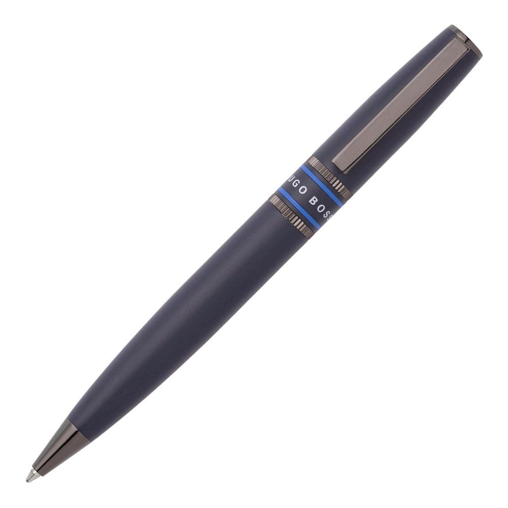 Caneta esferográfica Hugo Boss Illusion Gear azul com tinta azul