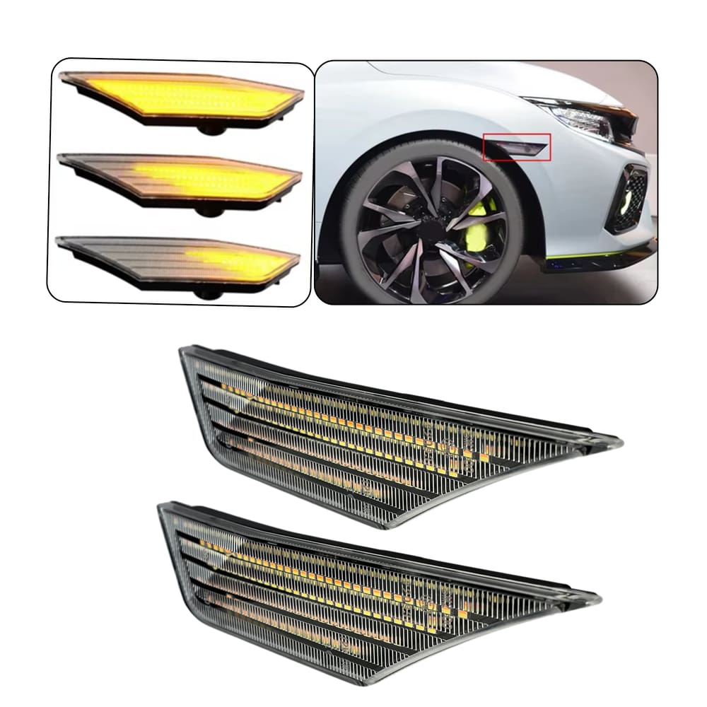 Luz Led lateral Transparente Amarelo Honda Civic G10 Touring