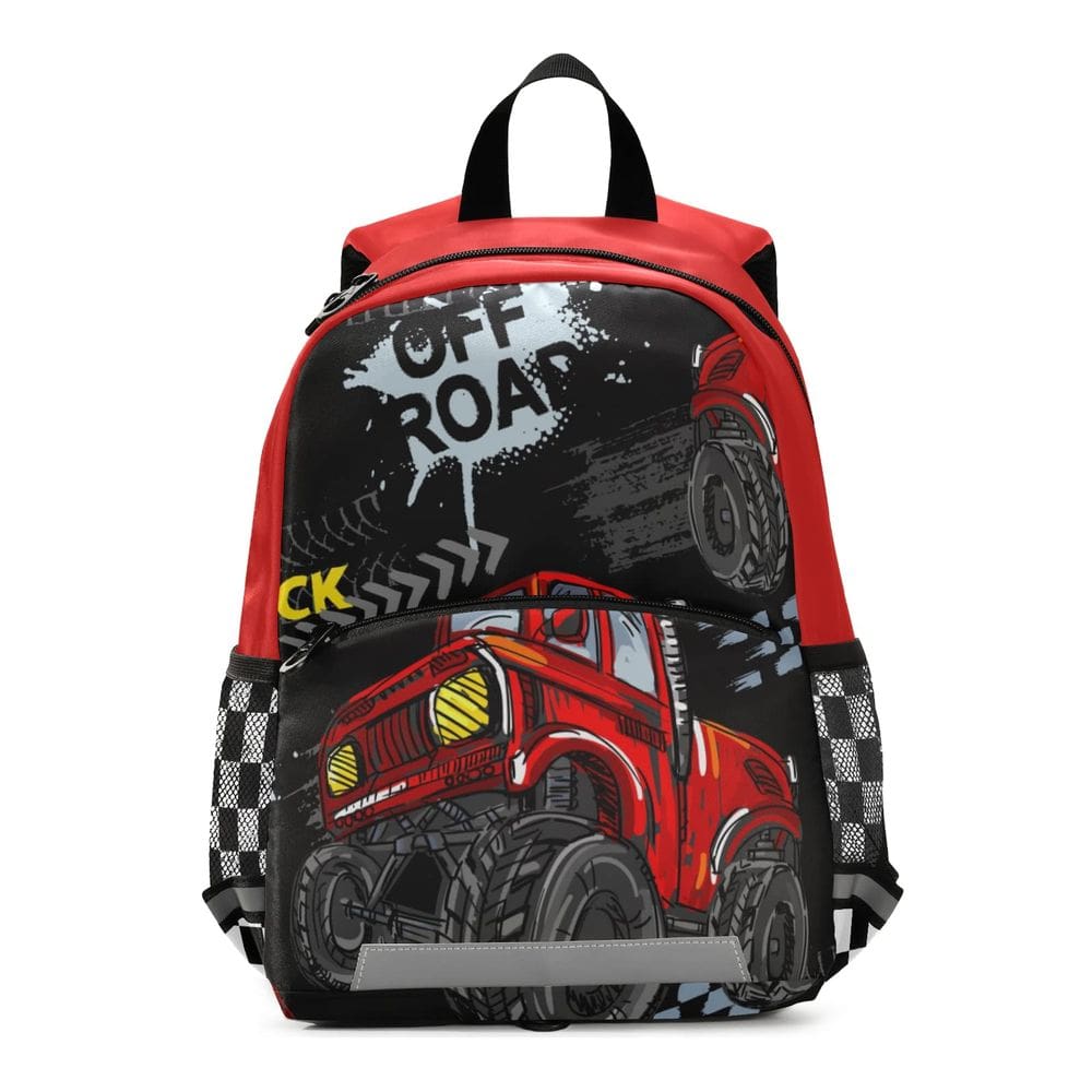 Mochila Litebear Kids Monster Truck Car impermeável 10L