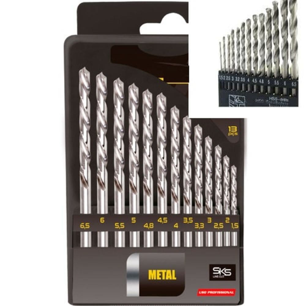 Kit Brocas 13 Pecas Aco Rapido Furacao Precisa Para Metal E Madeira Durabilidade E Alto Desempenho