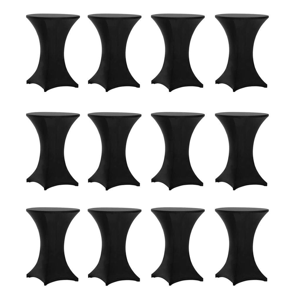 Capa de mesa de coquetel Tina`s Highboy Spandex 32x43cm preta x12