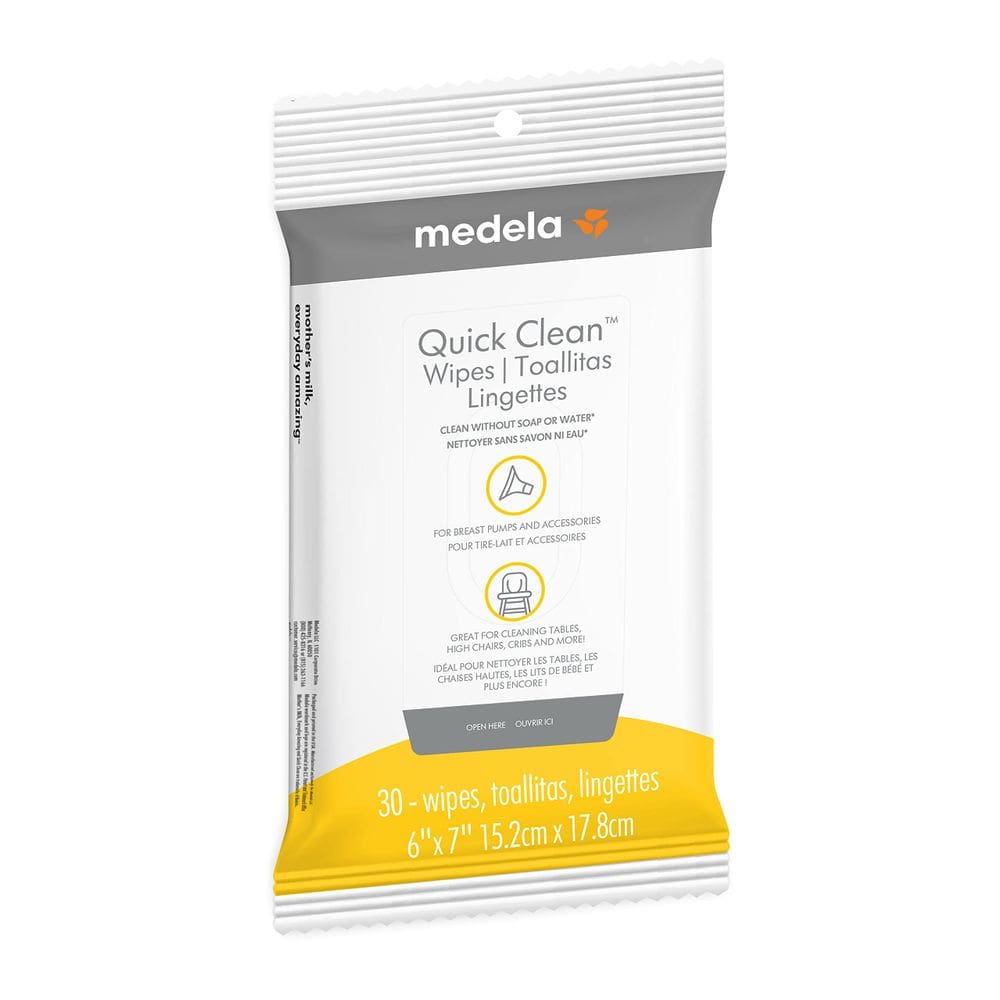 Bomba de mama e toalhetes acessórios Medela Quick Clean 30 Count