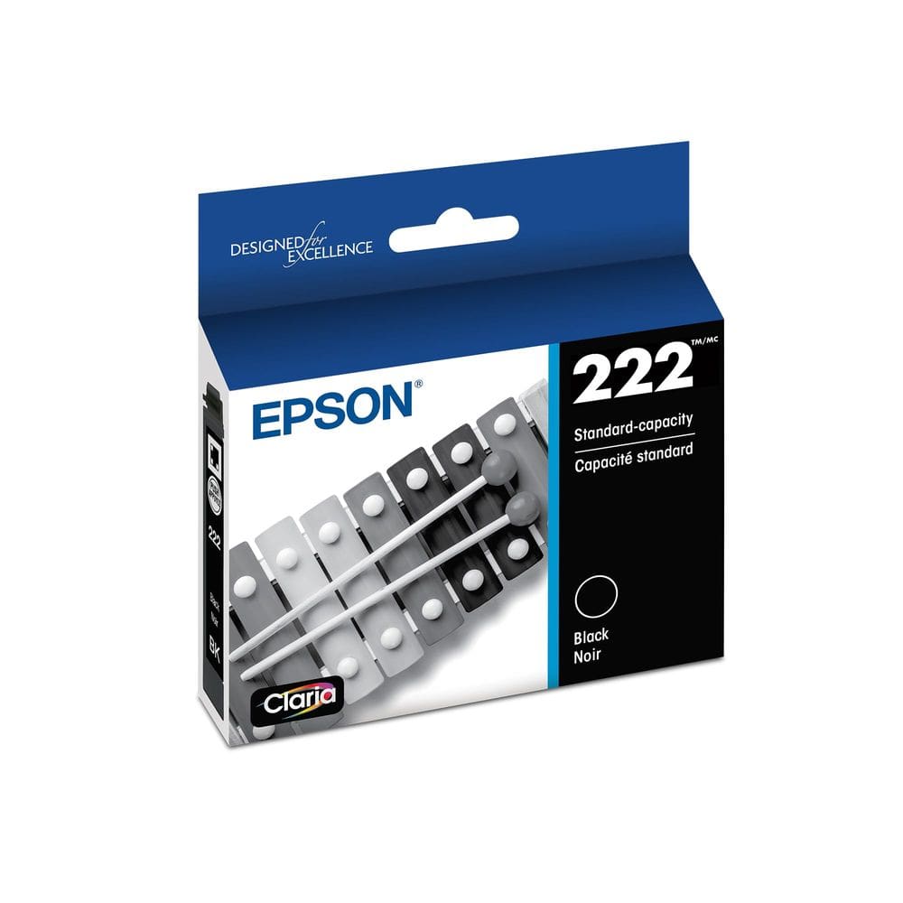 Cartucho de tinta Epson 222 Claria de capacidade padrão preto T222120-S