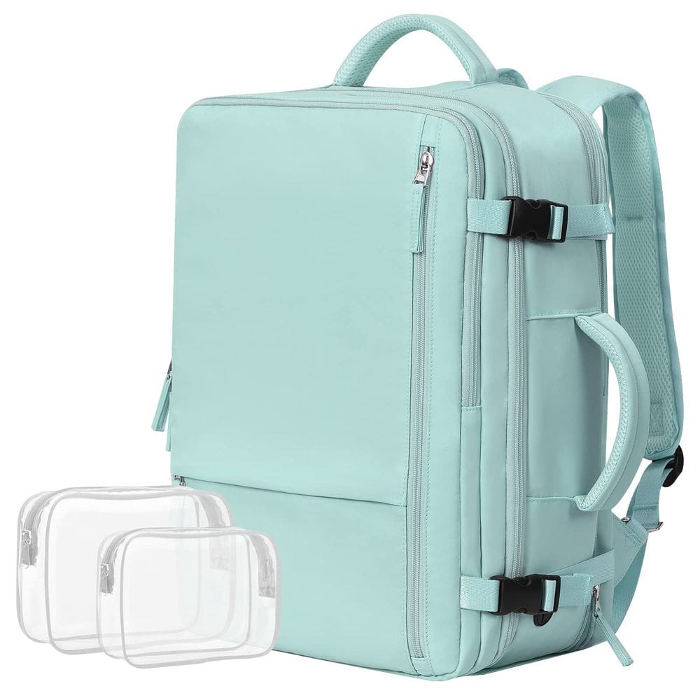 Mochila de viagem Getravel Large Laptop de 17 polegadas azul-verde