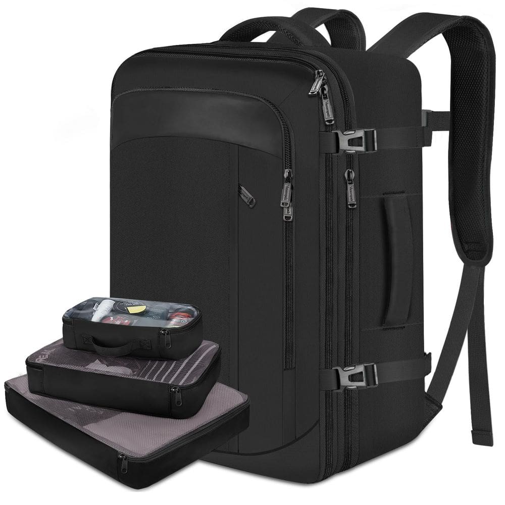 Mochila Vancropak para homens extra grande 50L Travel Preta