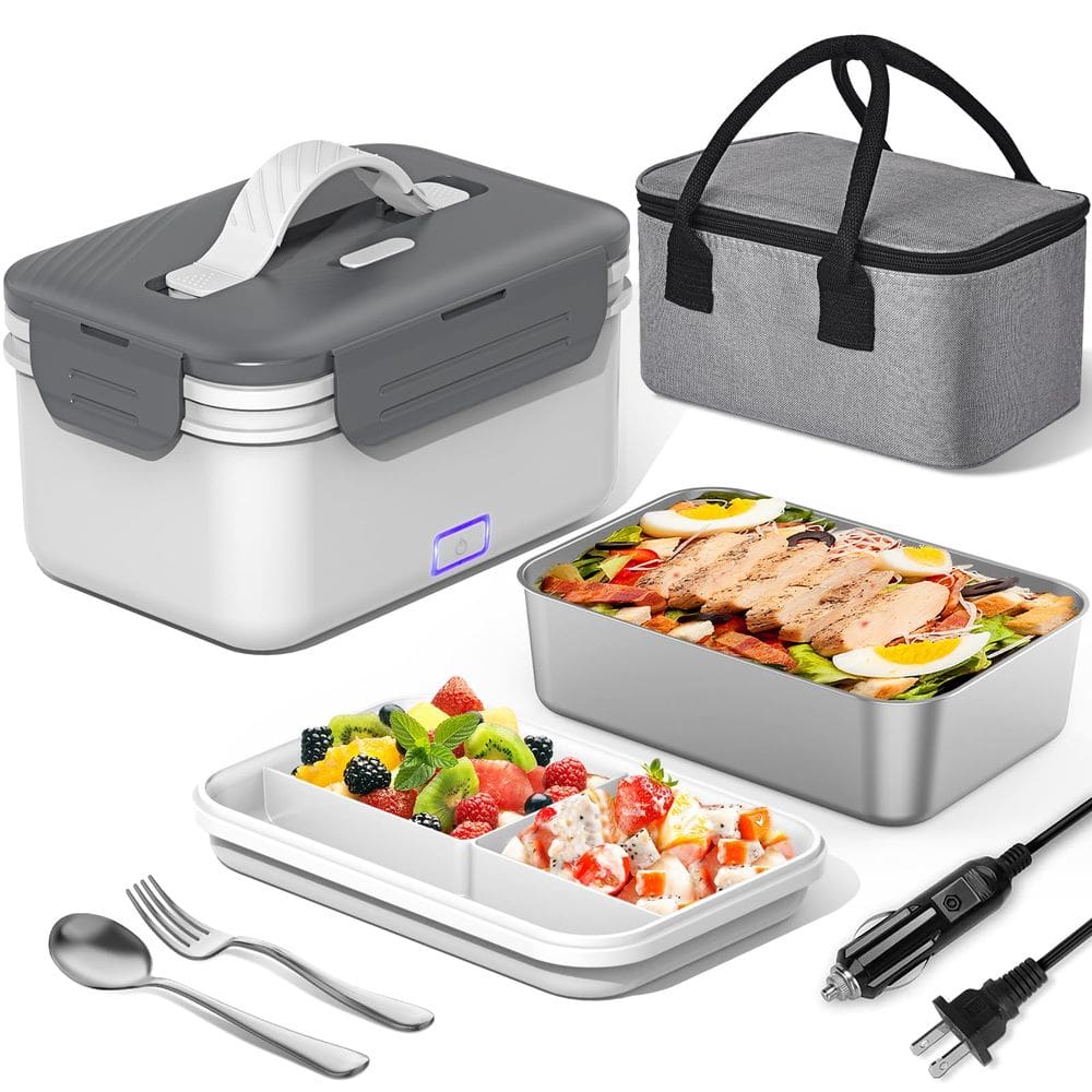 Lancheira elétrica Herrfilk 100W 4 em 1 aquecedor de alimentos 1,8L