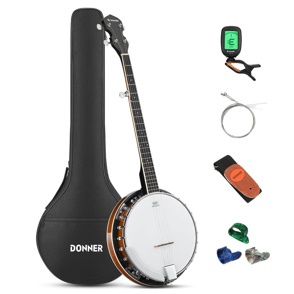 Banjo Donner DBJ-200 Banjolele de tenor de 5 cordas em tamanho real