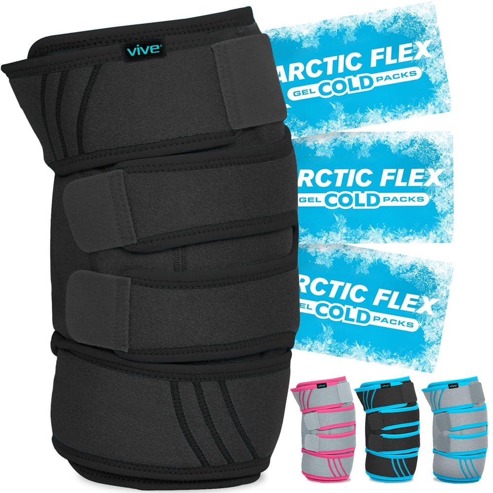 Cinta de compressão Knee Ice Pack Wrap Vive Cold/Hot Gel