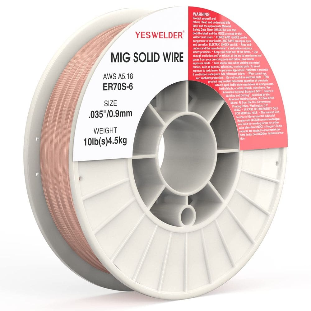 Fio de solda YESWELDER ER70S-6 0,9 mm 4,5 kg de aço carbono