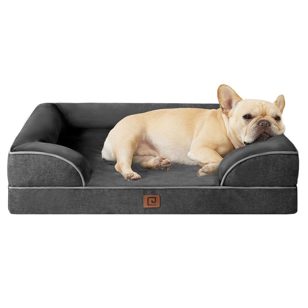 Cama de cachorro EHEYCIGA, espuma viscoelástica ortopédica, impermeável para médio porte