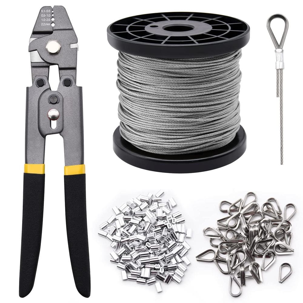 Kit de ferramentas de crimpagem de cabos de aço inoxidável FGBNM 100m