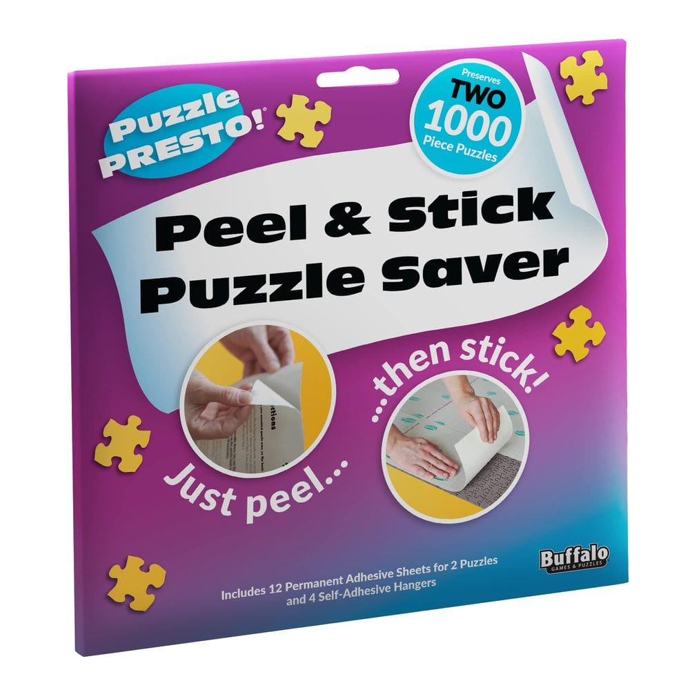 (Pacote com 2) Puzzle Presto! Jogos Peel & Stick Puzzle Saver Buffalo