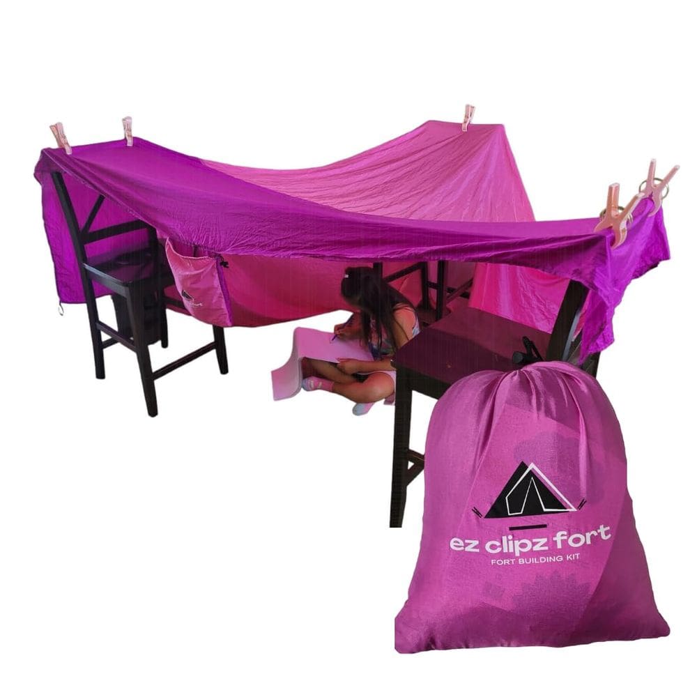 Kit de construção Fort Pickle & Olive ez clipz Kids com cobertor