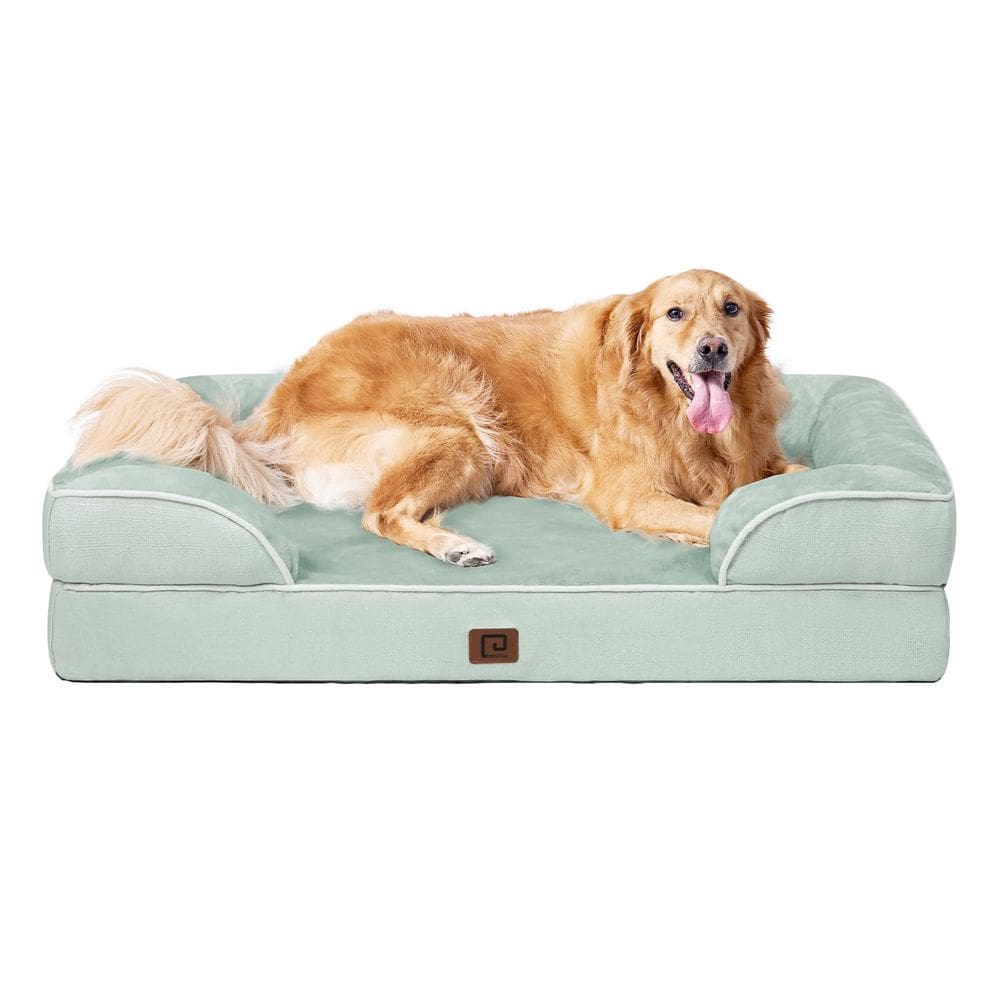 Cama ortopédica para cães EHEYCIGA Waterproof Memory Foam XL Sage
