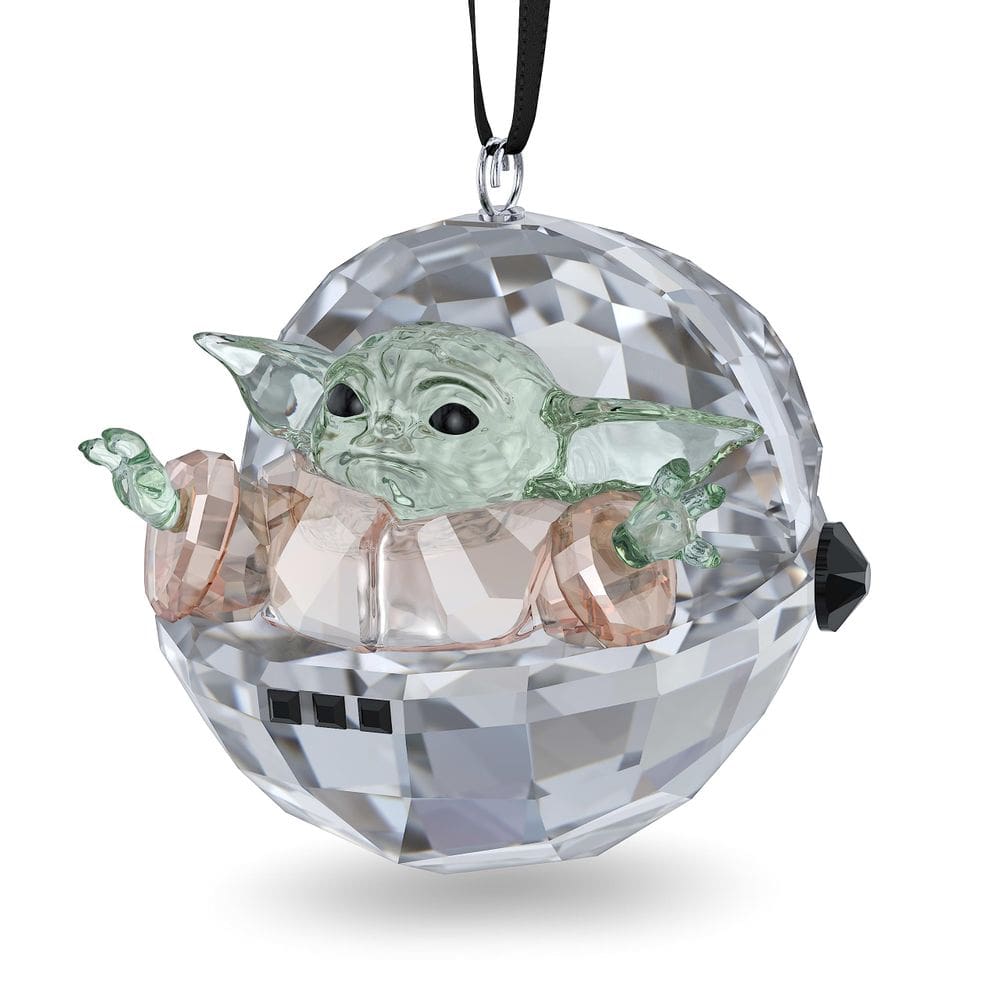 Ornamento Swarovski Star Wars The Mandalorian Grogu com cristais