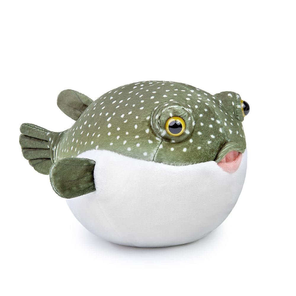 Brinquedo de pelúcia, baiacu, peixe, peixe, 18 cm, verde para crianças