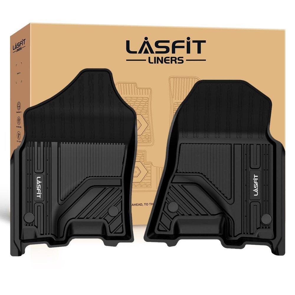 Tapetes de chão LASFIT para Ram 1500 2019-2024 Crew/Quad Cab Black
