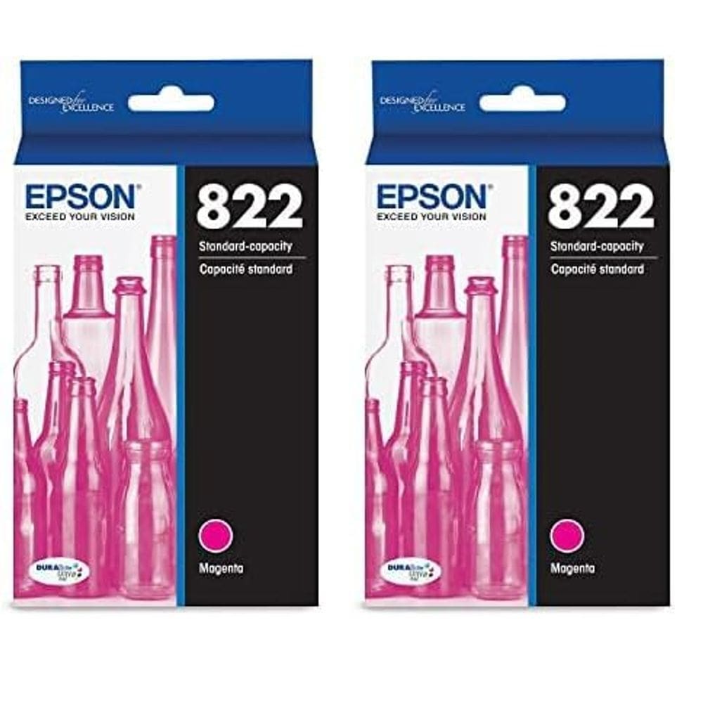 Cartucho de tinta Epson T822 DuraBrite Ultra Magenta (pacote com 2)