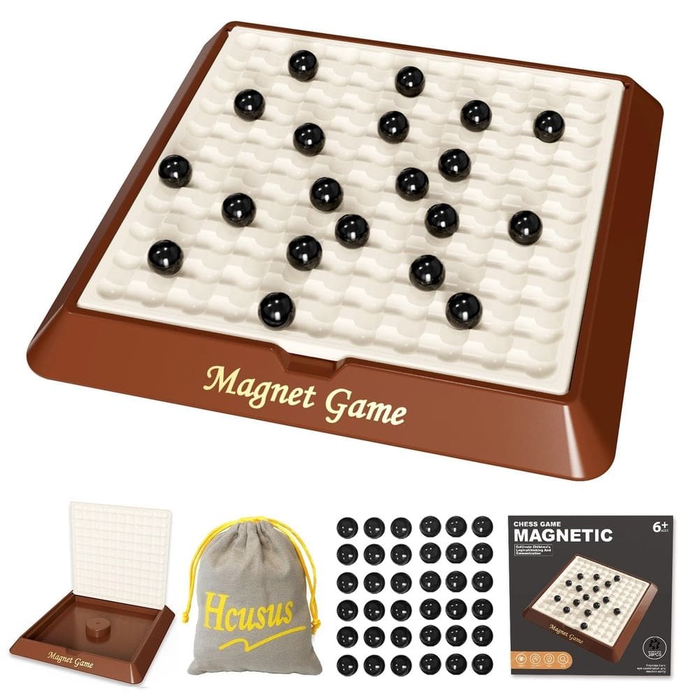 Jogo magnético de xadrez Hcusus para adultos e crianças com armazenamento