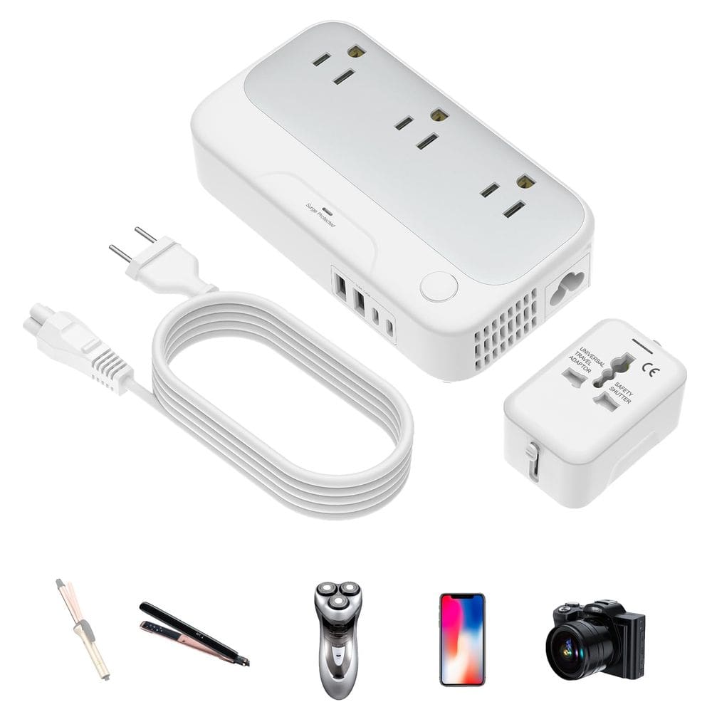 Conversor de tensão WDATM 250W Step Down 220V para 110V com plugue