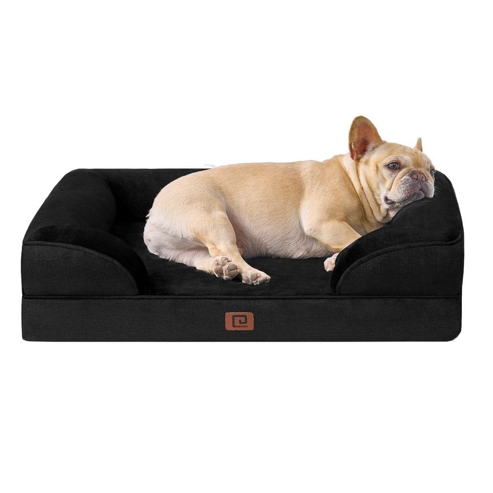 Cama ortopédica para cães EHEYCIGA Waterproof Memory Foam Small Black