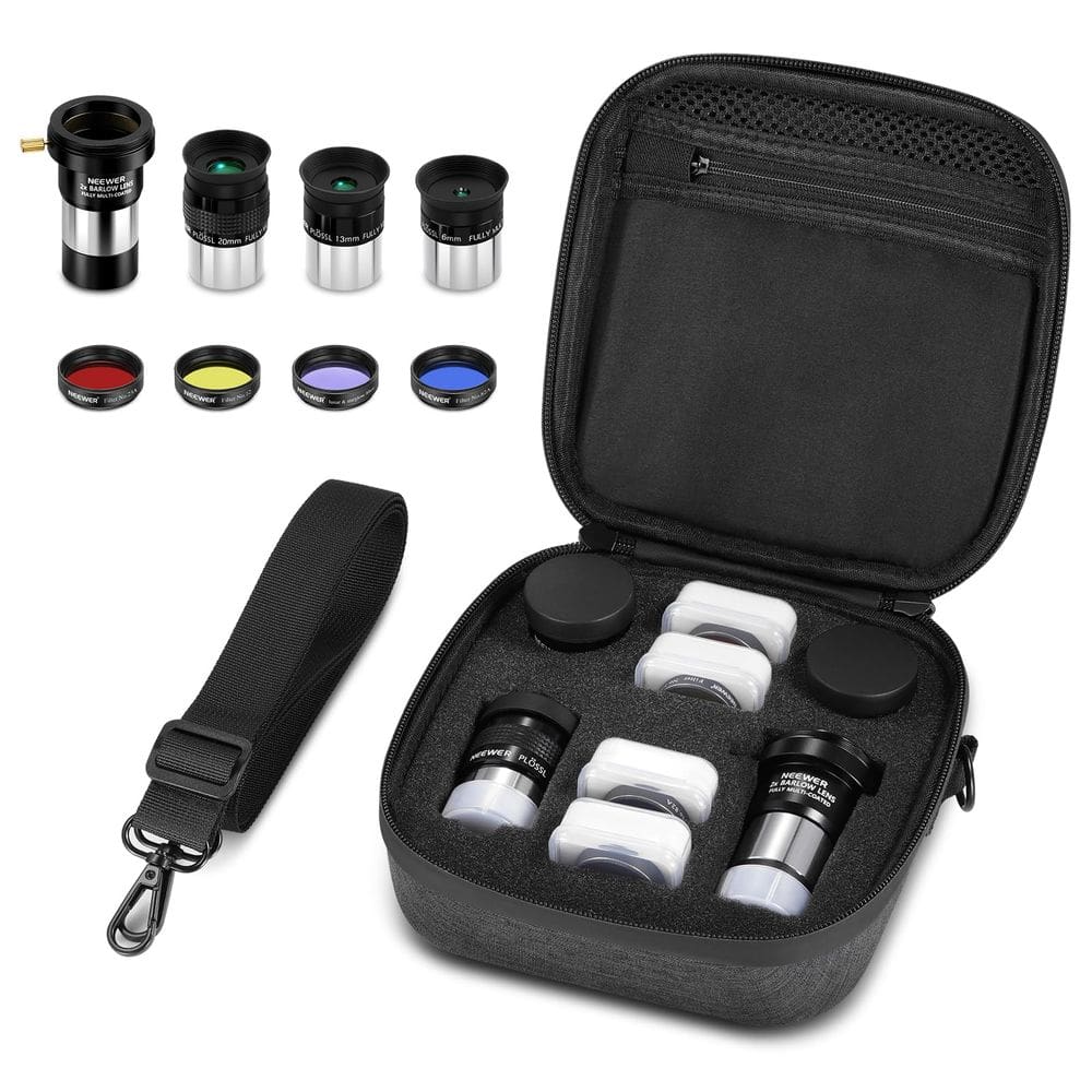Conjunto de oculares para telescópio astronômico NEEWER 9PCS com acessórios