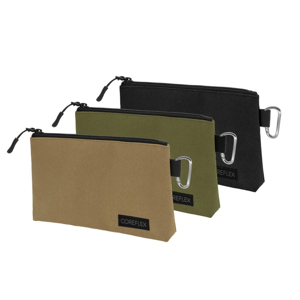 Bolsa de ferramentas, bolsa com zíper, COREFLEX Premium, pequena, 20 cm, pacote com 3