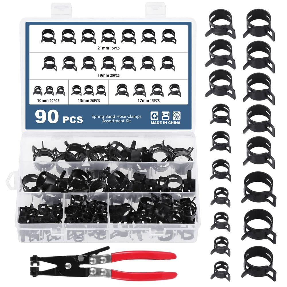 Fixador de braçadeira de mangueira Spring Band OCR 90PCS para linha de combustível