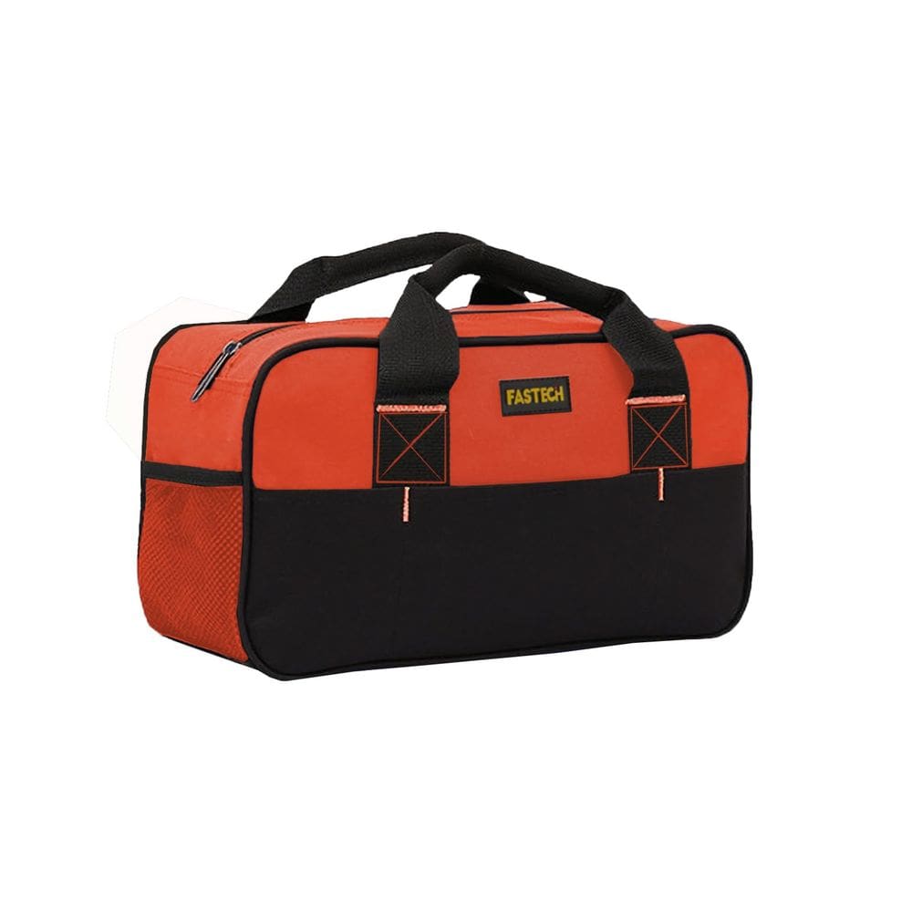 Bolsa de ferramentas FASTECH de boca larga de 14 polegadas, laranja impermeável