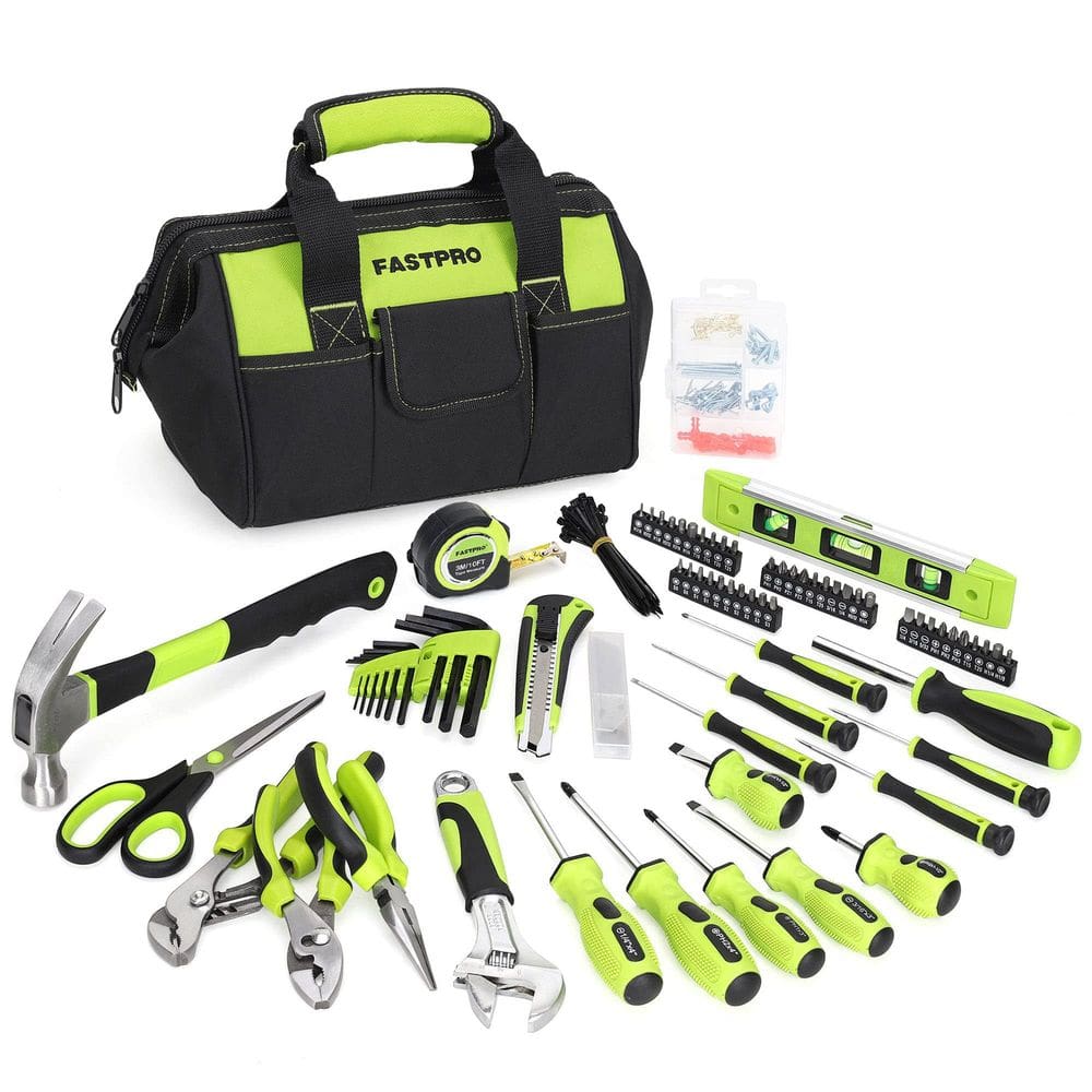 Conjunto de ferramentas FASTPRO de 220 peças com bolsa de armazenamento de boca larga de 30 cm