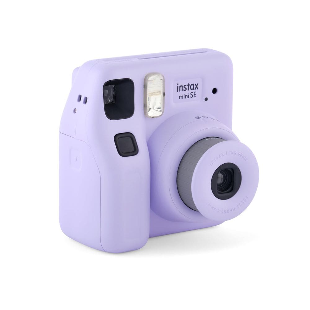 Câmera Fujifilm Instax Mini SE com estojo, álbum, filme e adesivos