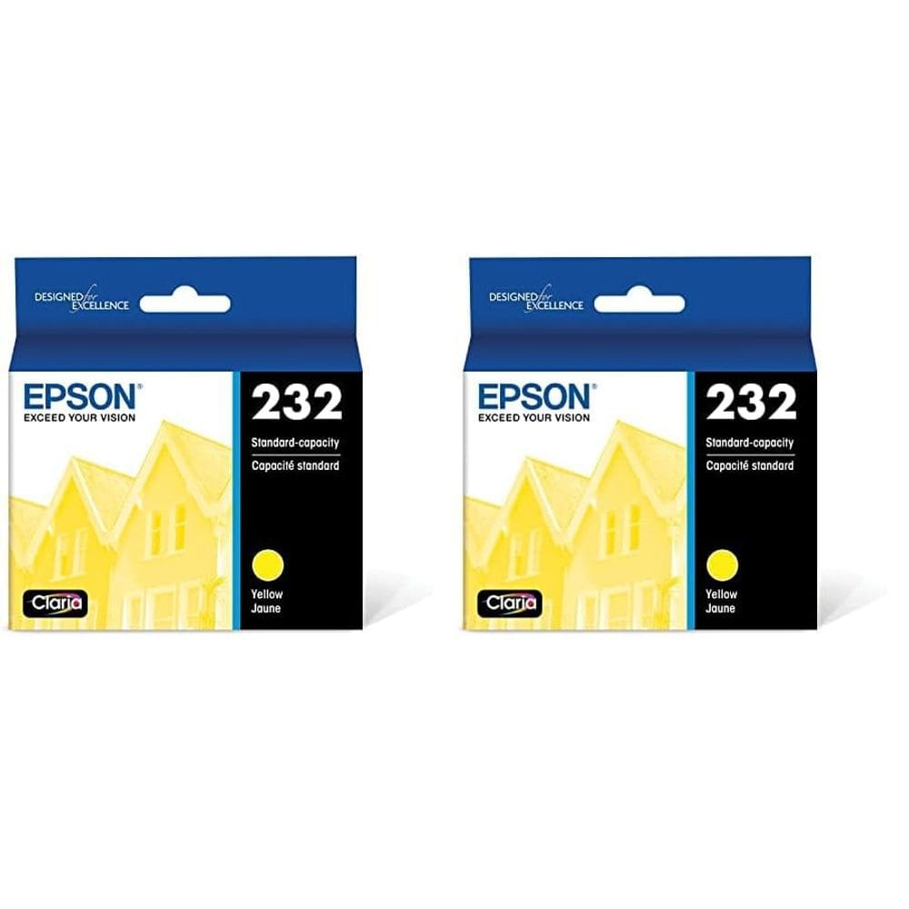 Cartucho de tinta Epson T232 amarelo de capacidade padrão (pacote com 2)