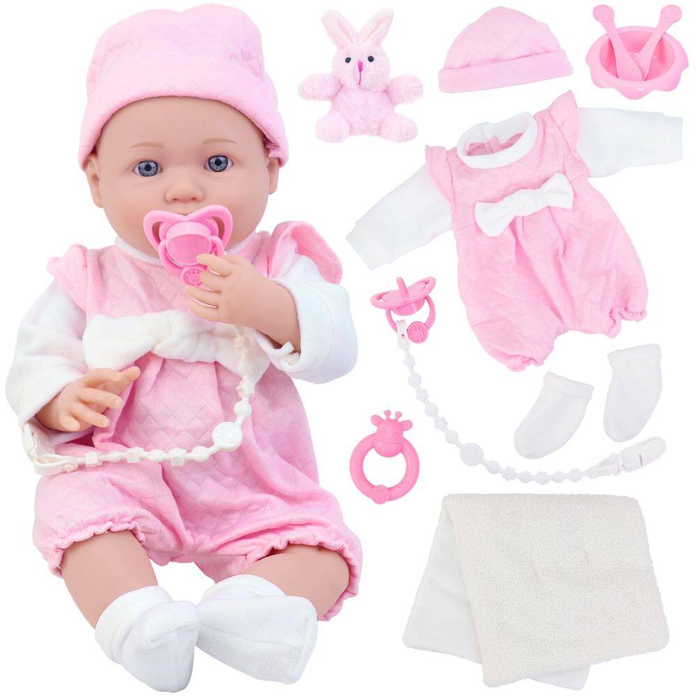 Baby Doll Ecore Fun Reborn de 16 polegadas com roupas e acessórios