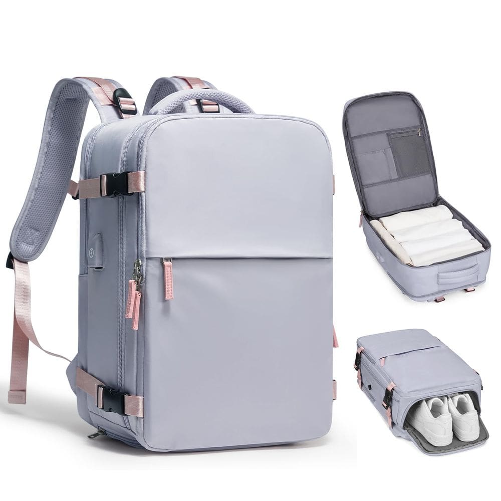 Mochila de viagem coofay para mulheres à prova d`água aprovada por companhia aérea