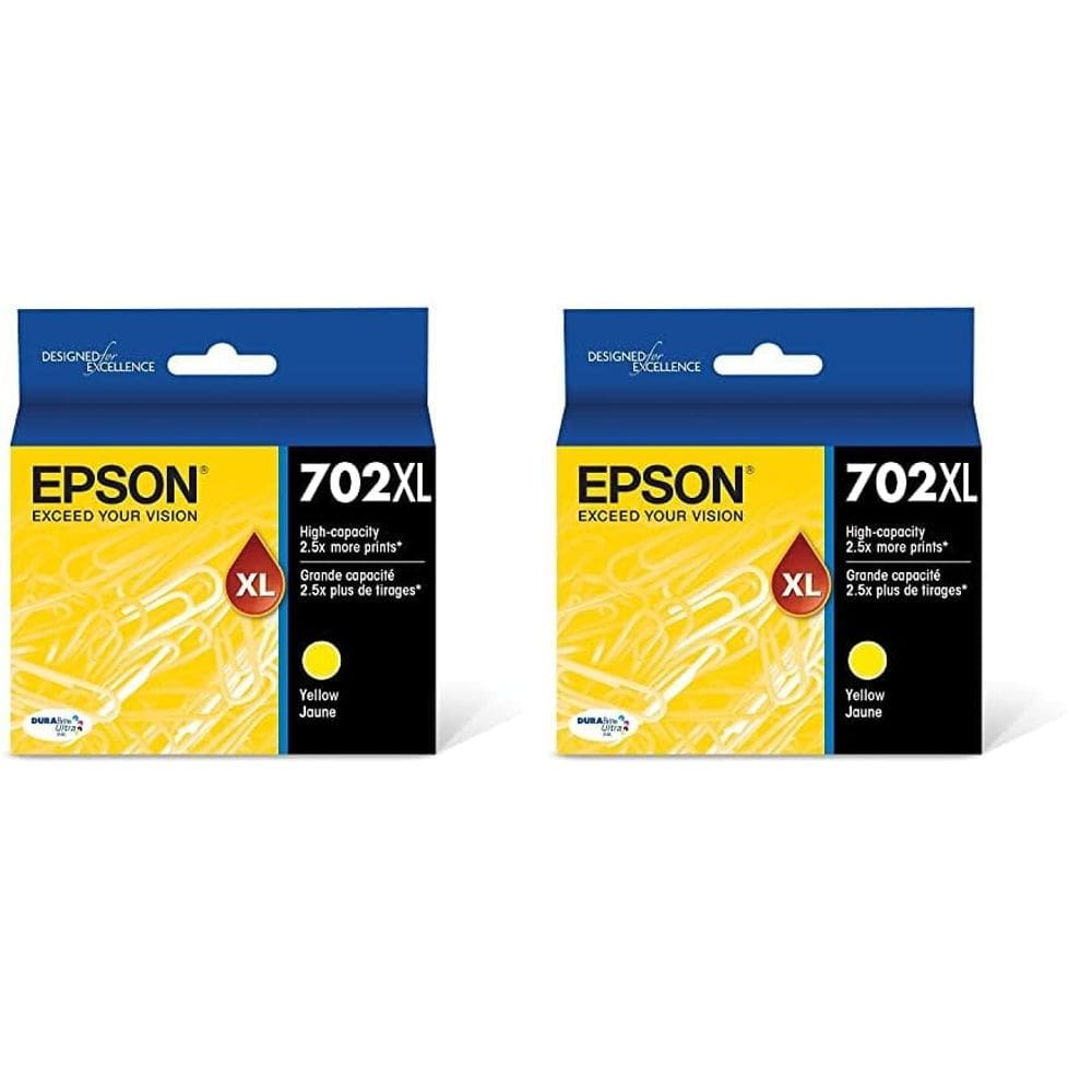 Cartucho de tinta Epson T702 DuraBrite Ultra Yellow T702XL420 x2