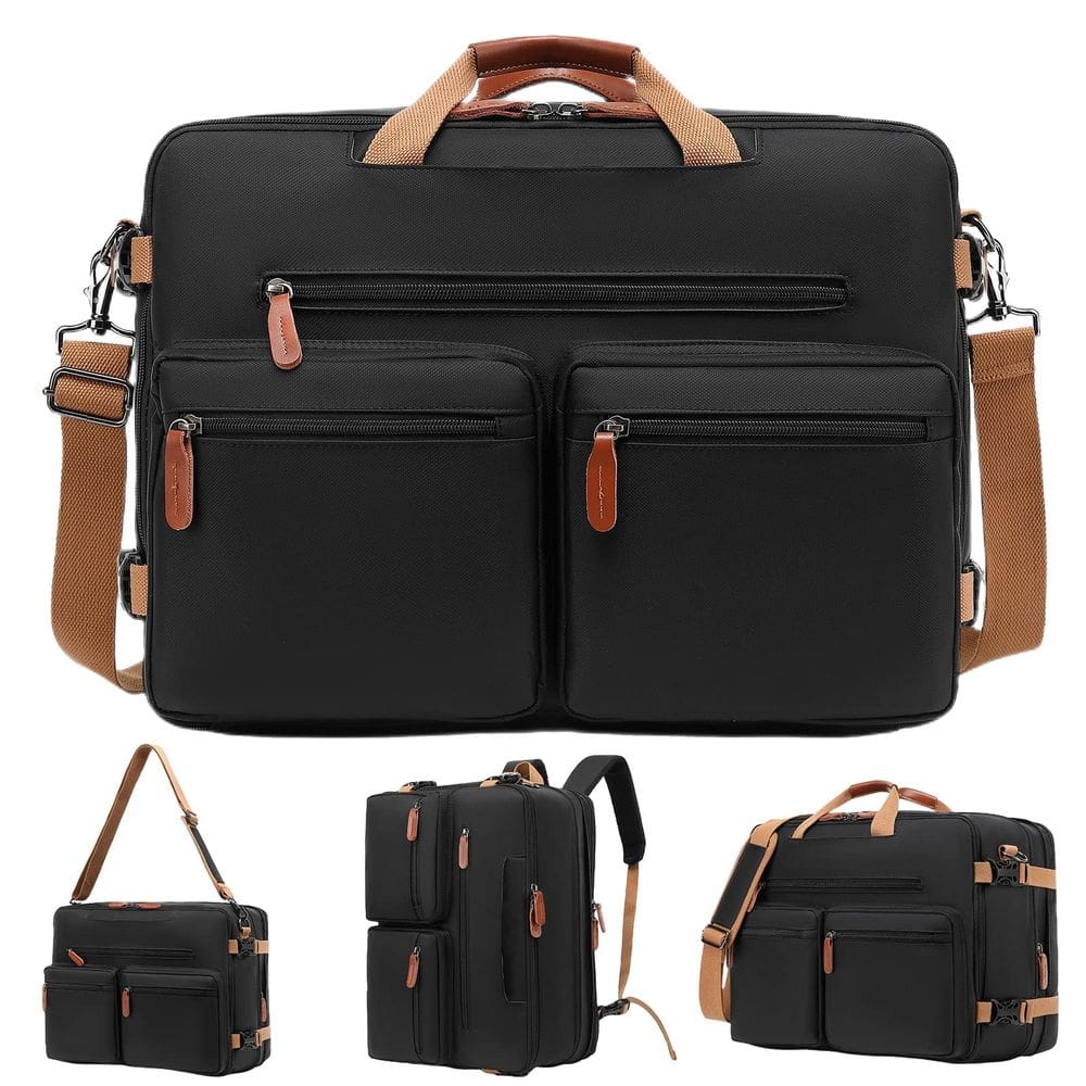 Mochila para laptop MOLNIA expansível 3 em 1 17,3" impermeável preta