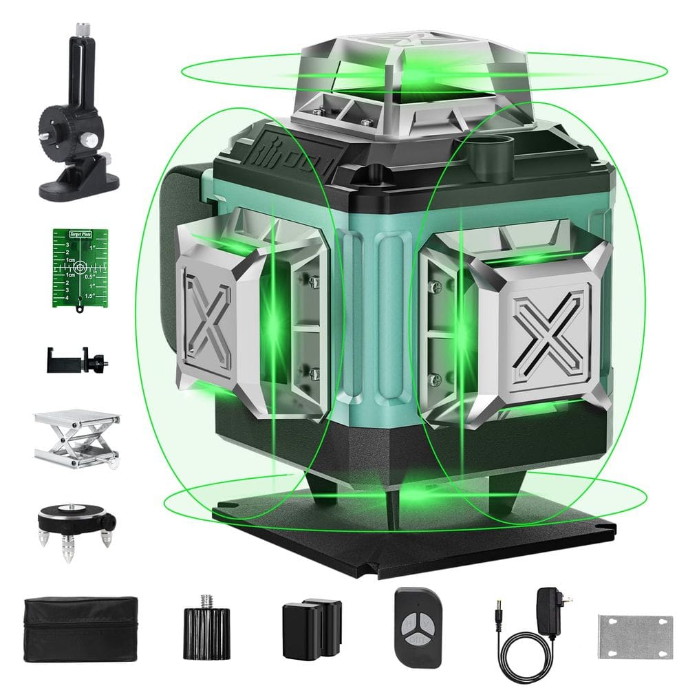 Nível de laser ENRIPRT 16 linhas com autonivelamento de 360° com 2 baterias