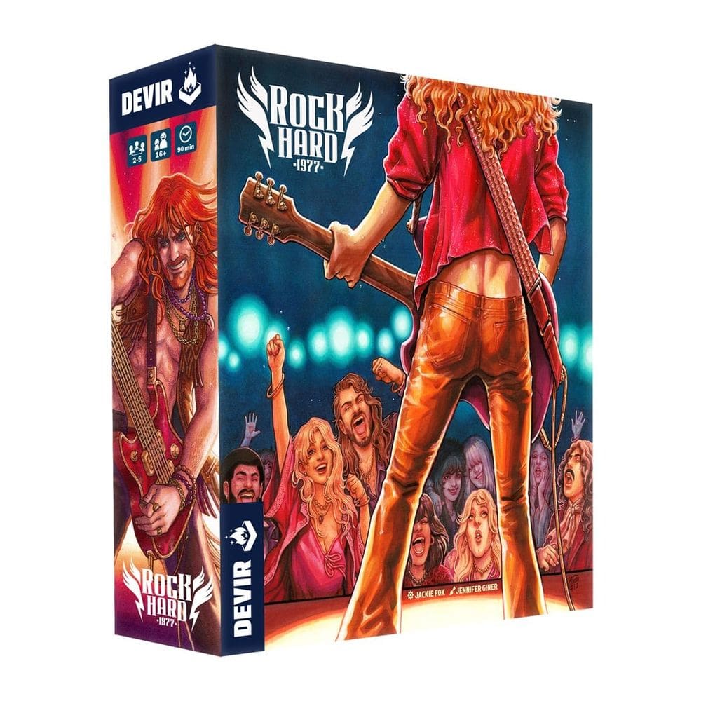 Jogo de tabuleiro de estratégia Devir Rock Hard: 1977 para 2-5 jogadores