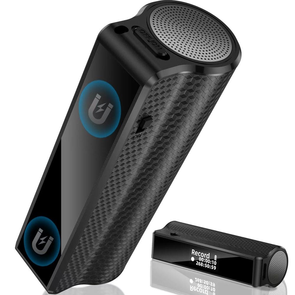Gravador de voz MCKOIC Z8Pro 128GB com display de nível de bateria