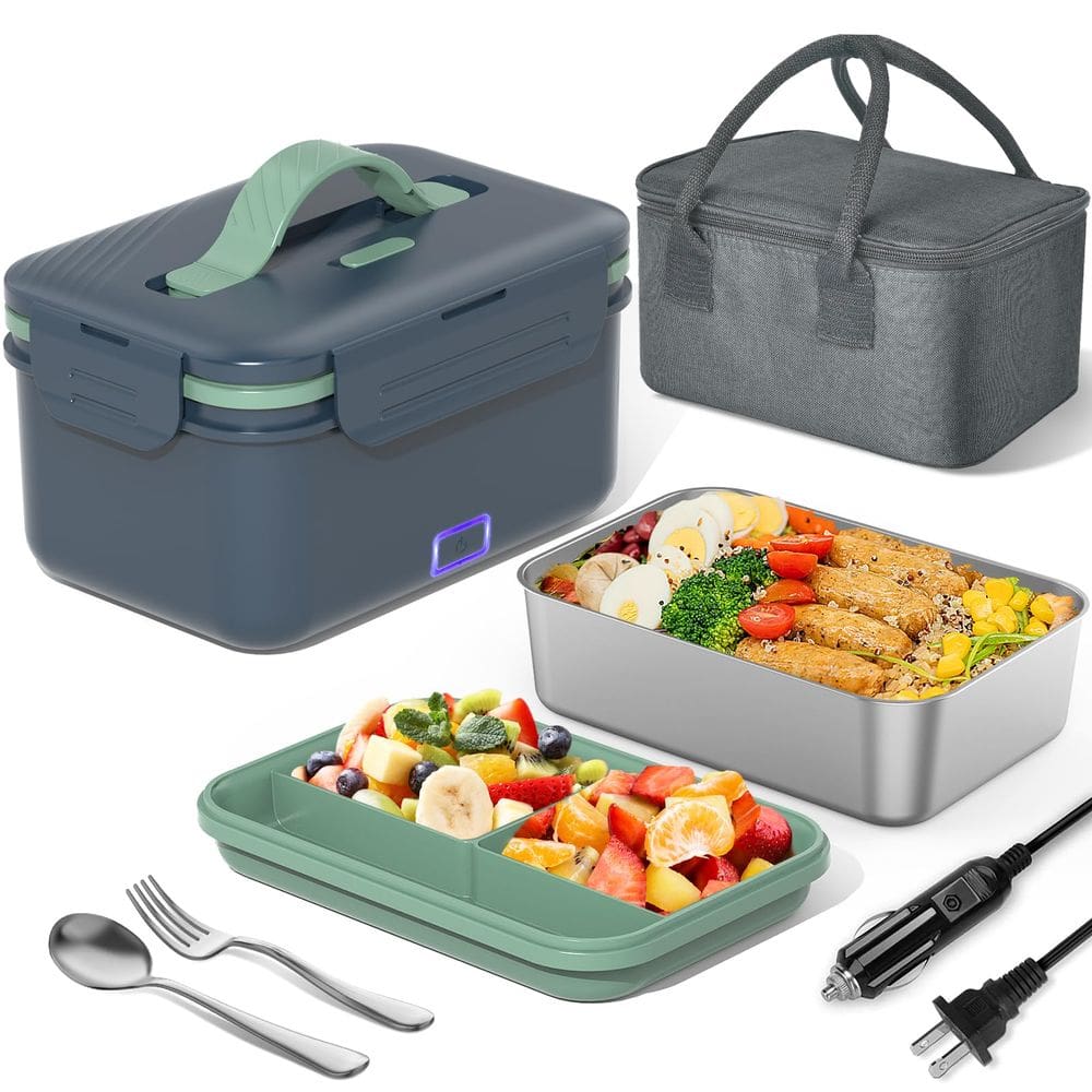 Lancheira elétrica Herrfilk 100W 4 em 1 aquecedor de alimentos 1,8L