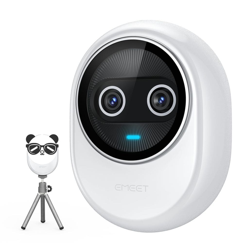 Webcam EMEET Piko+ 4K com câmera dupla alimentada por IA com 3 microfones