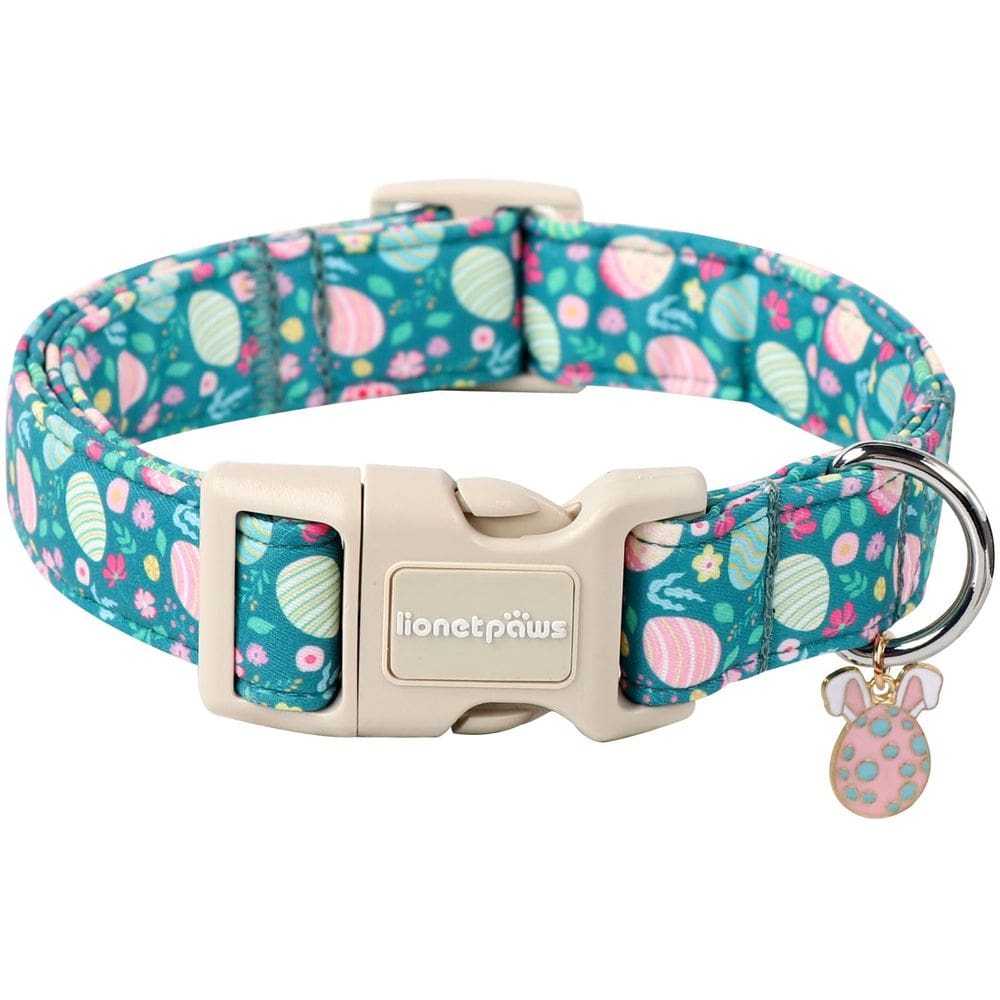 Coleira de cachorro Lionet Paws Easter Ovos coloridos fofos para cães médios