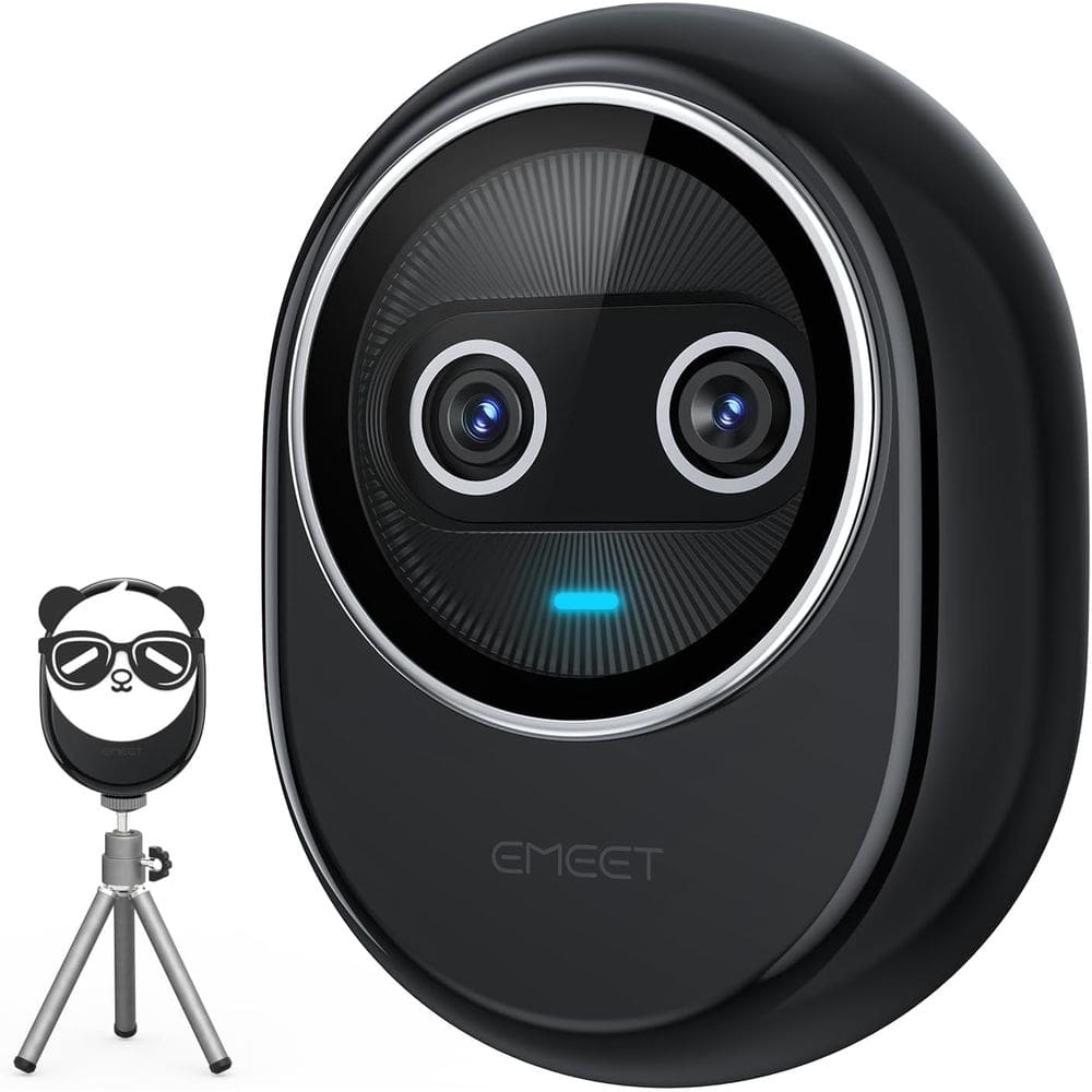 Webcam EMEET Piko+ 4K com câmera dupla alimentada por IA com 3 microfones