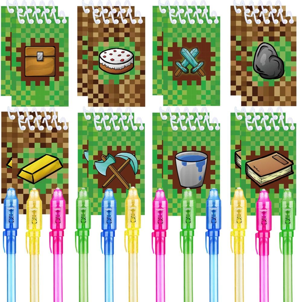 Party Favors Jiaoohoo Pixel Theme, 24 unidades com caneta de tinta invisível