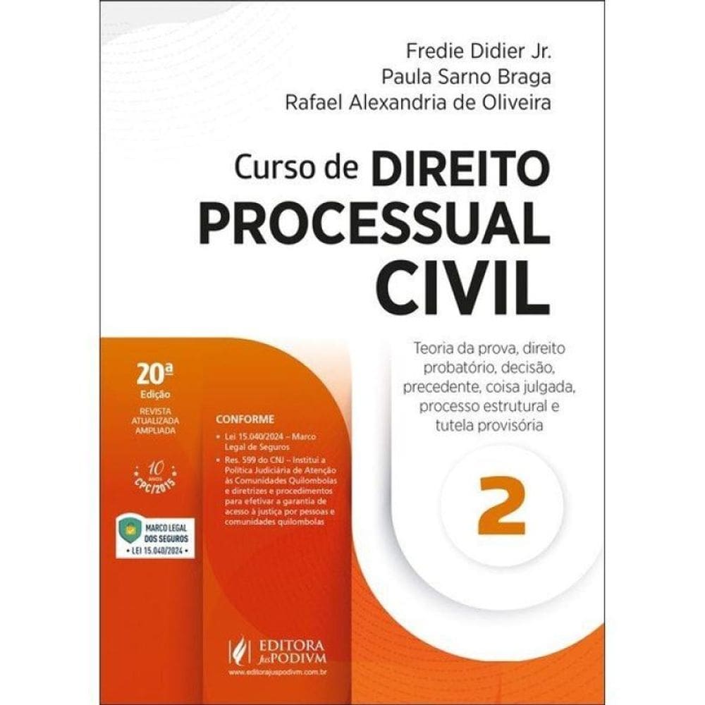 Curso De Direito Processual Civil - 2025 - Vol. 2